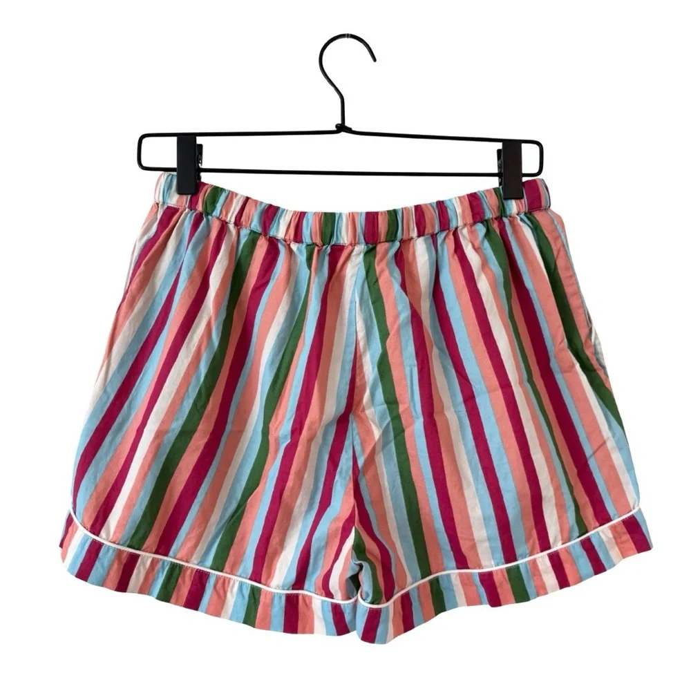 Printfresh Anthropologie Stripe Pajama Shorts XS‎ Lounge Cozy Colorful